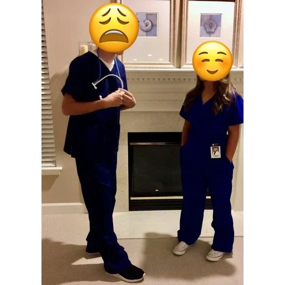 SB Scrubs Scrub Set Electric Blue Women's Small Top And Bottom - Picture 16 of 16